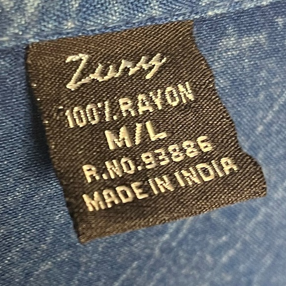 Zuri Embroidered Prairie Denim-Blue Button Front Sleeveless Dress M/L - Picture 3 of 4